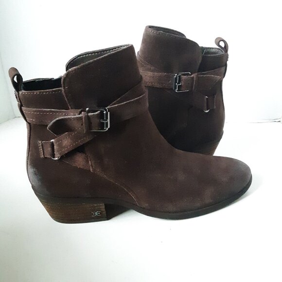 Sam Edelman Polina Women's Ankle Boot size 8M Brown Suede - Picture 1 of 15